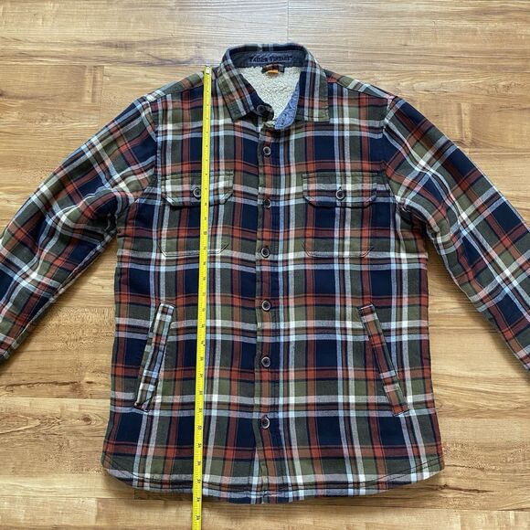 TAILOR VINTAGE Men's S Plaid Flannel Sherpa Fleece Lined Shacket Grunge Workwear - Picture 12 of 15